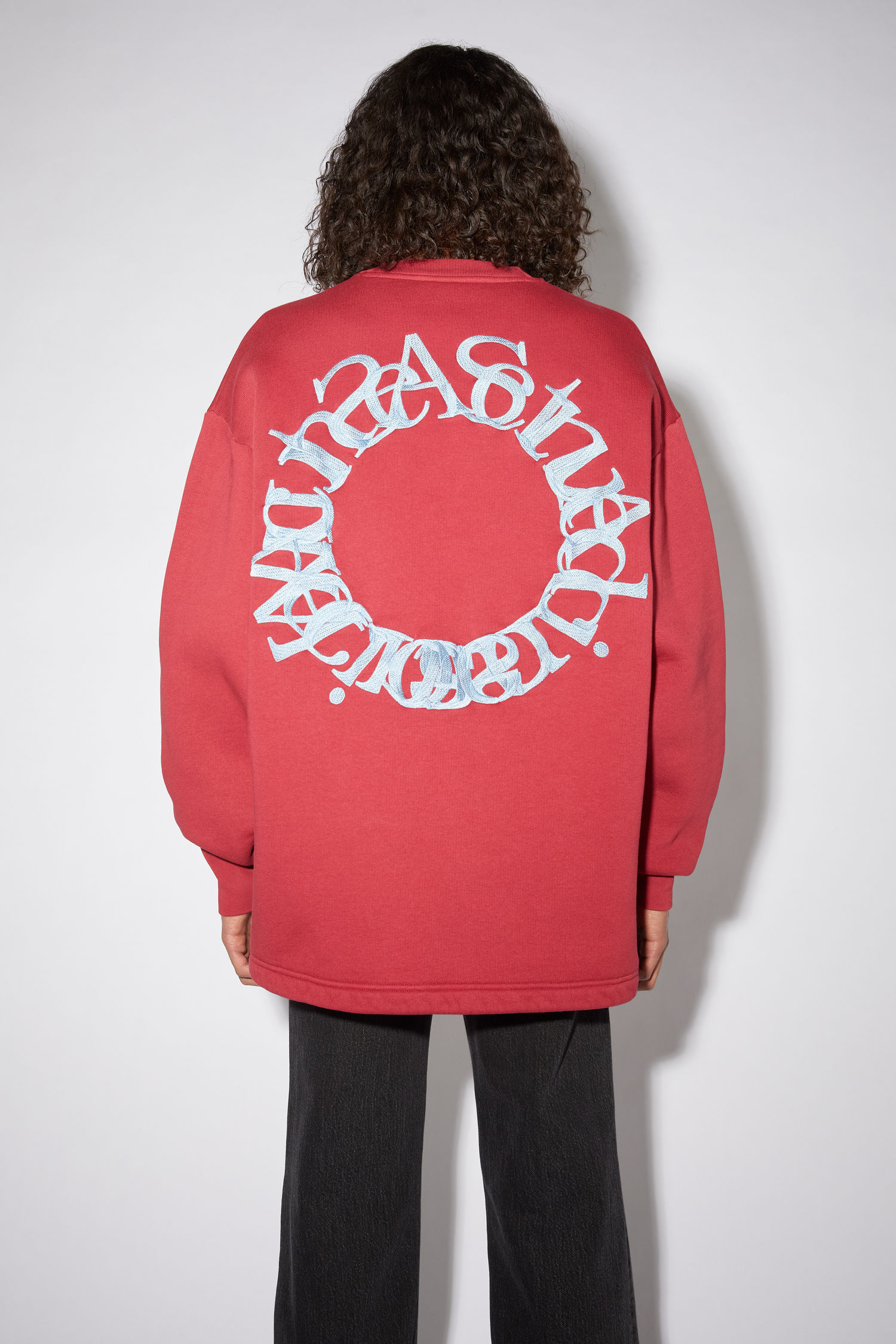 acne studios red sweatshirt