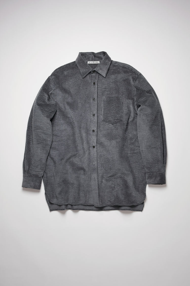 ACNE STUDIOS Corduroy overshirt Charcoal Grey