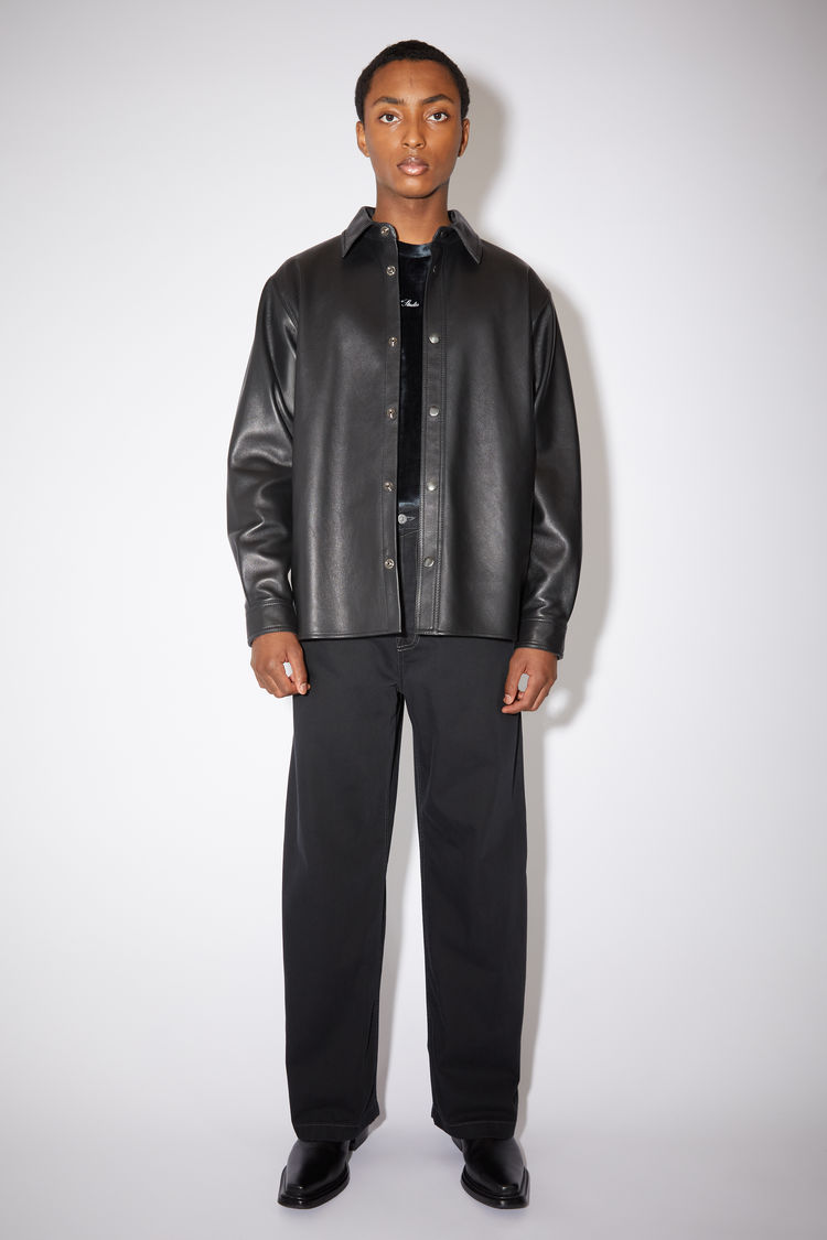 Acne Studios - Leather overshirt Black