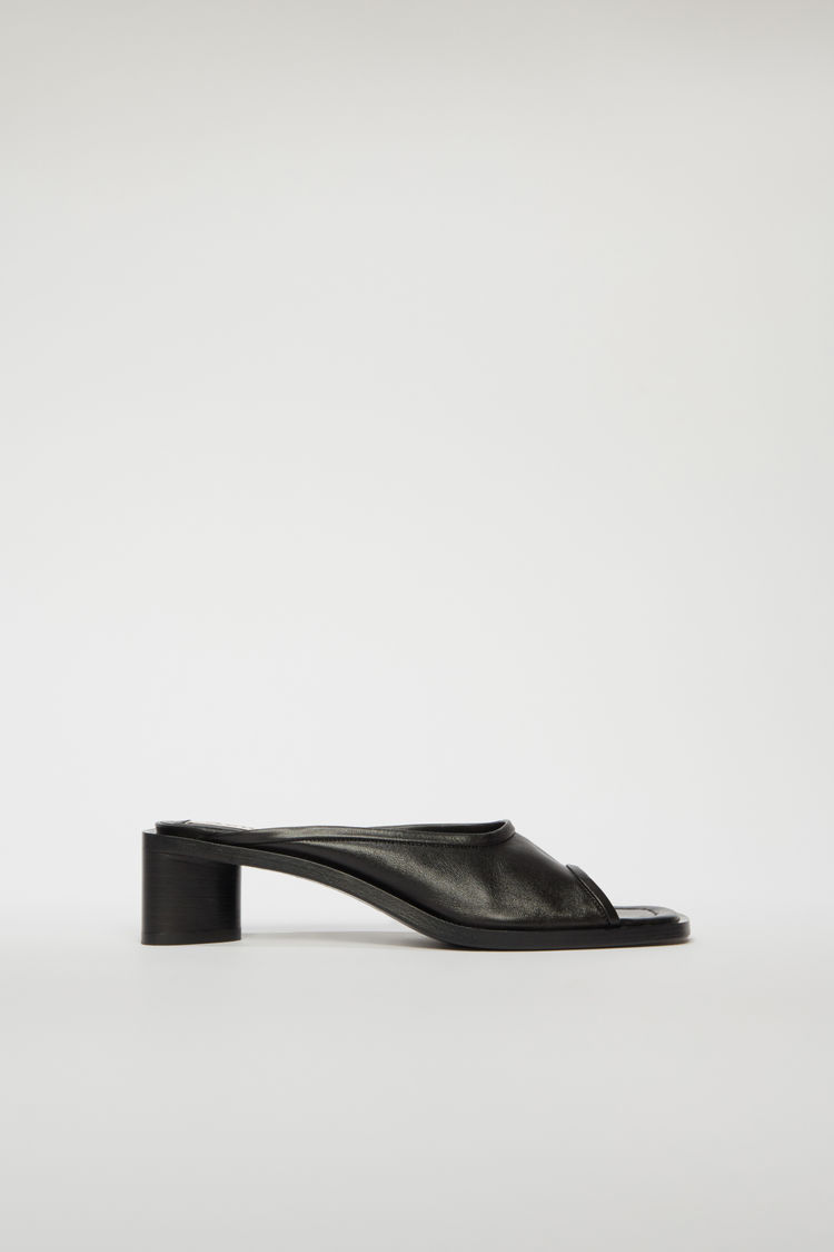 ACNE STUDIOS Open-toe leather mules Black/black