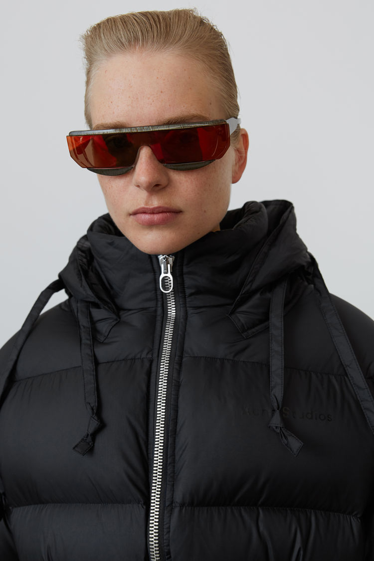 ACNE STUDIOS Hooded down jacket Black