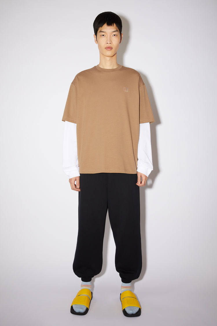 Acne Studios Printed T-shirt In Antique Brown