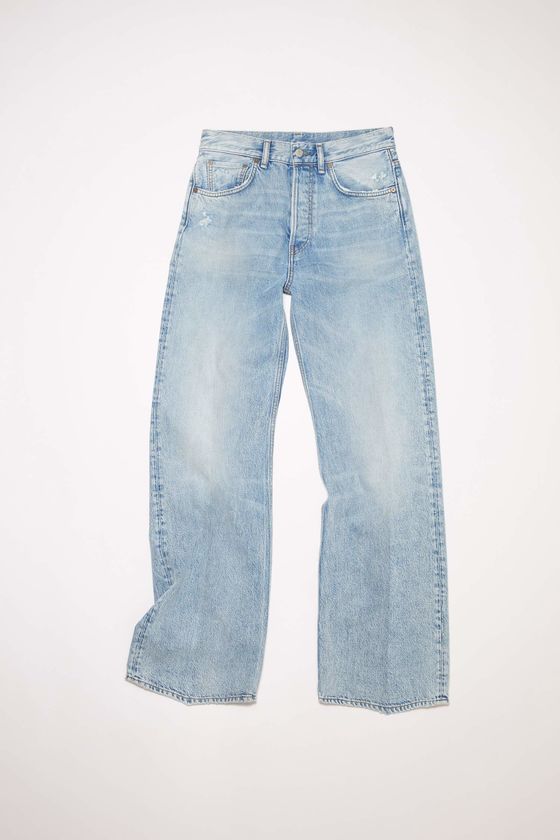 Damen Bekleidung Jeans Capri-Jeans und cropped Jeans Acne Studios Denim Gerade Cropped-Jeans in Blau 