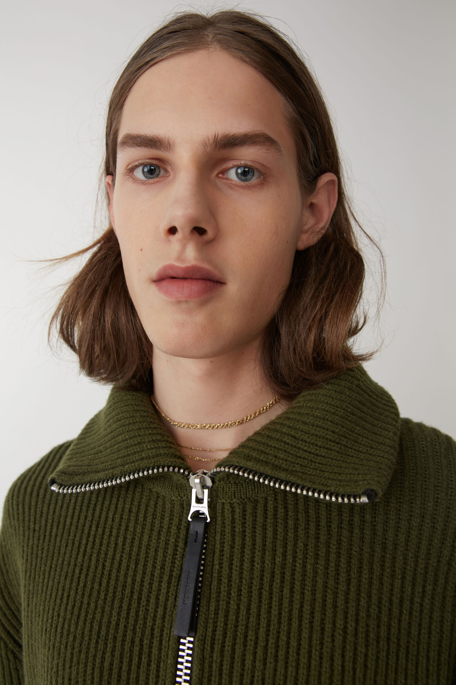 ACNE STUDIOS Fisherman sweater hunter green