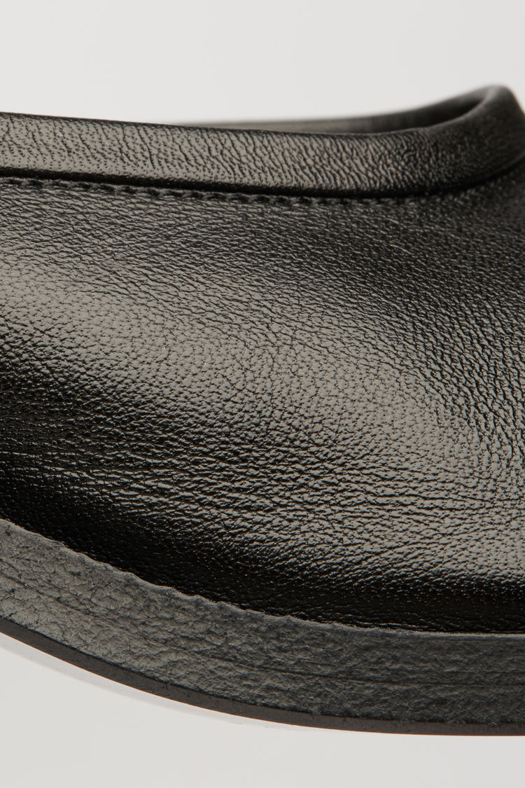 ACNE STUDIOS Open-toe leather mules Black/black