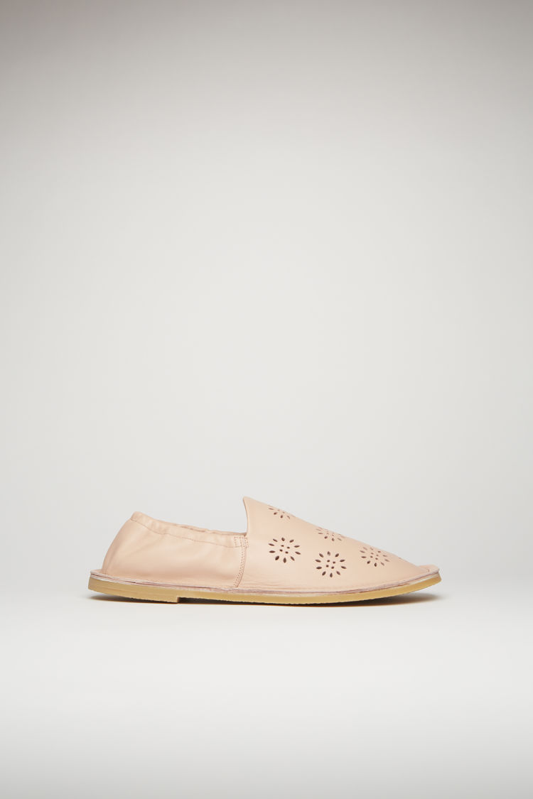 ACNE STUDIOS Perforated leather loafers Dusty pink