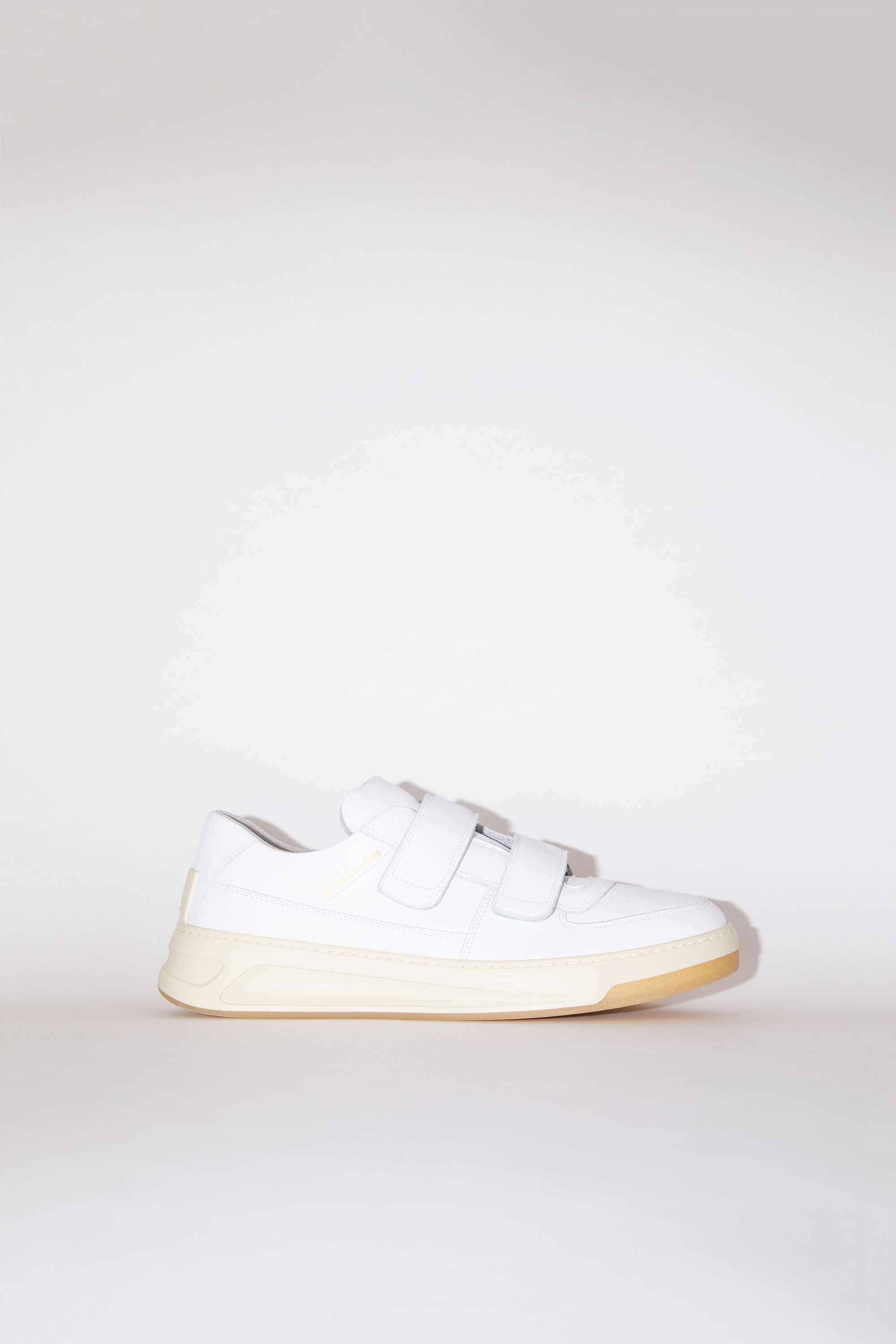 white sneakers velcro strap