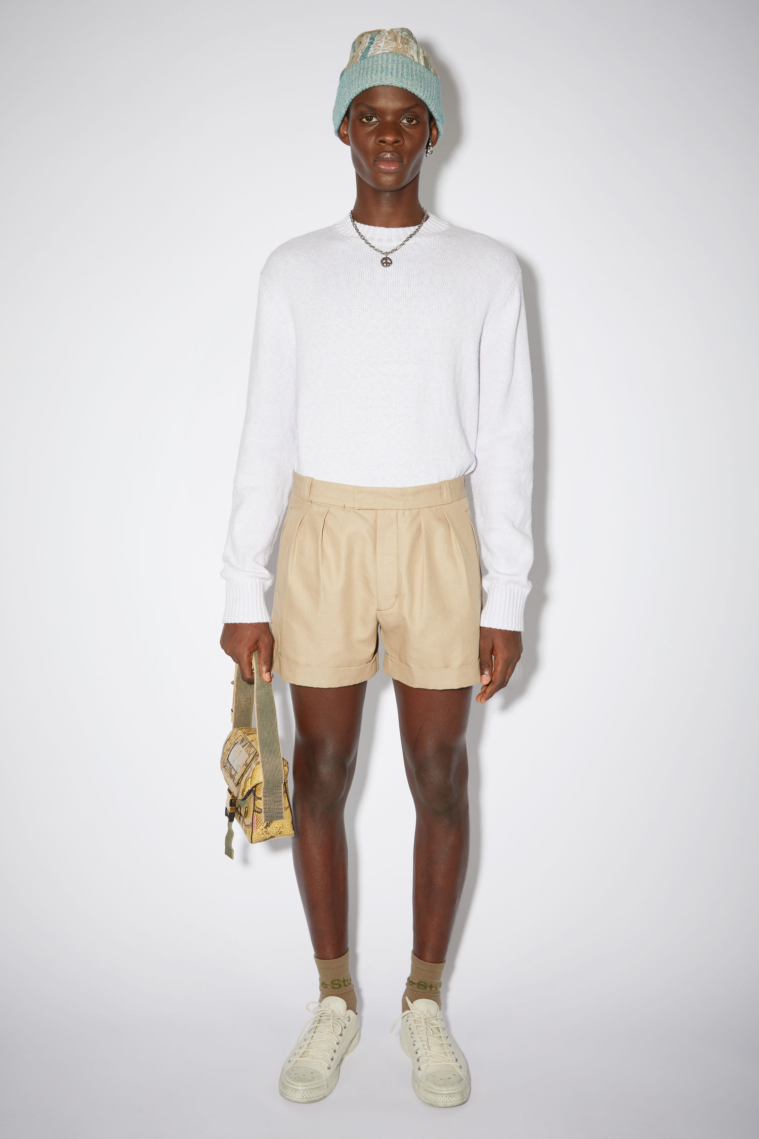 Acne Studios - Linen blend shorts - Beige