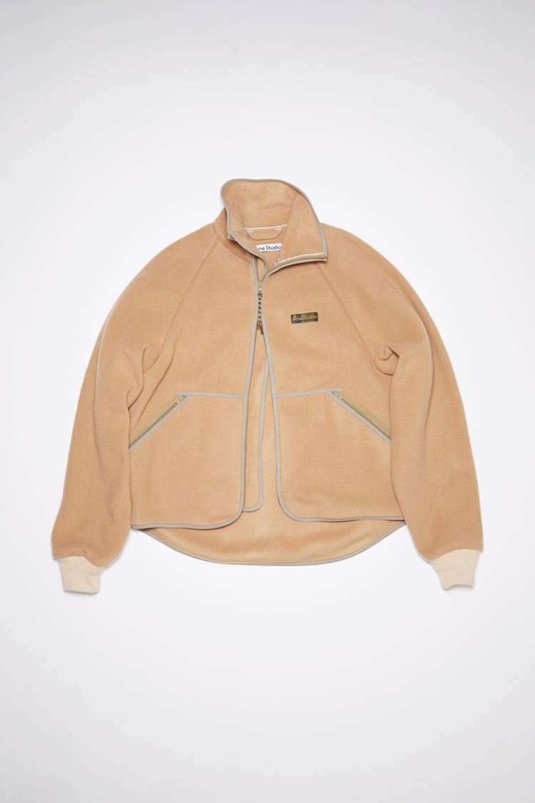Acne Studios Polar Fleece Jacket In Camel Brown | ModeSens