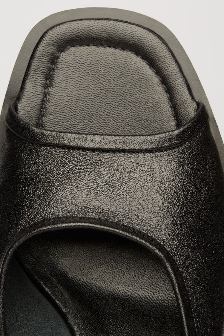 ACNE STUDIOS Open-toe leather mules Black/black