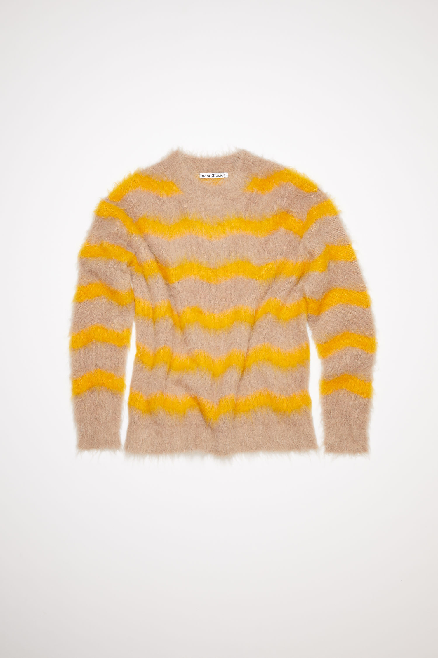 striped fuzzy sweater