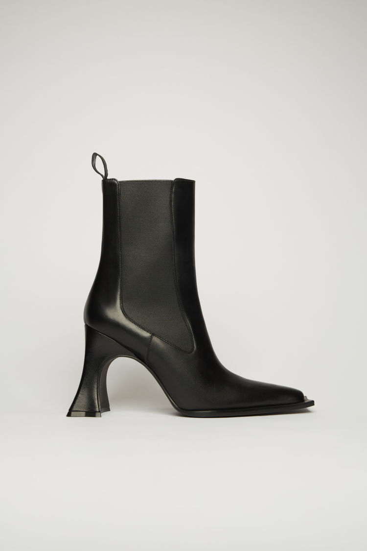 black soft ankle boots