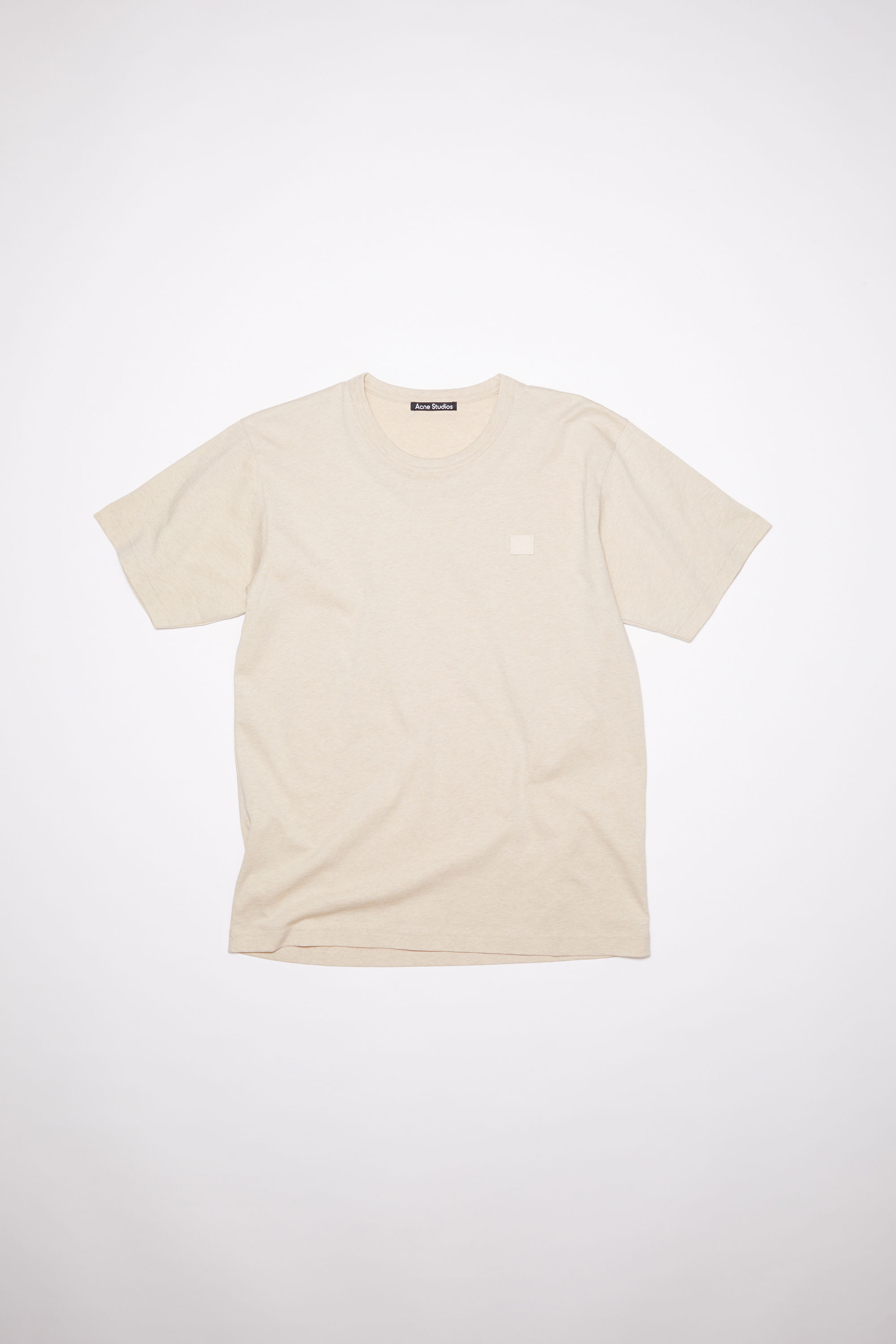 Acne Studios Crew Neck T-shirt In Haferbeige Meliert