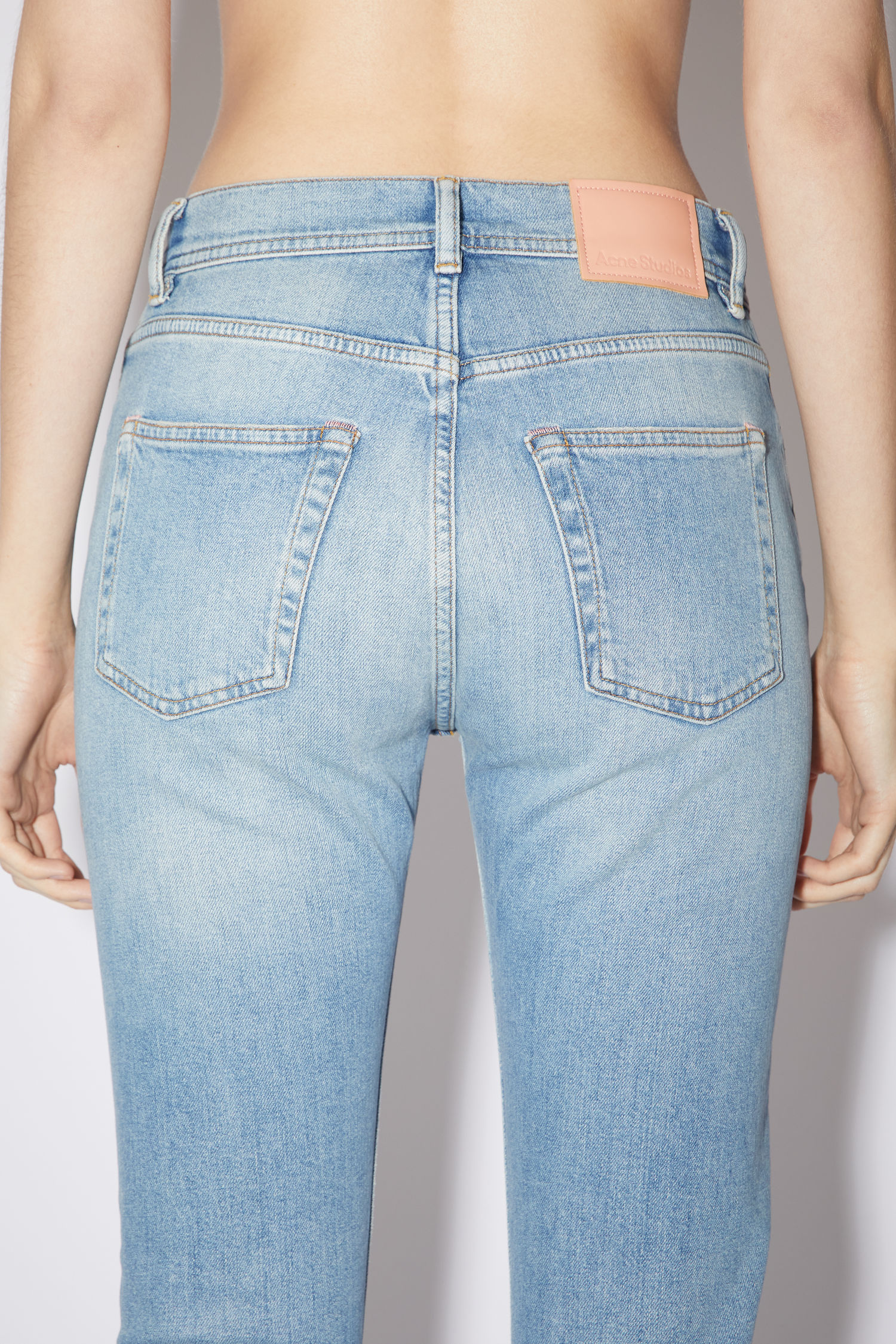 Womens Clothing Jeans Skinny jeans Acne Studios Denim Melk Cropped High-rise Slim-leg Jeans in Blue 