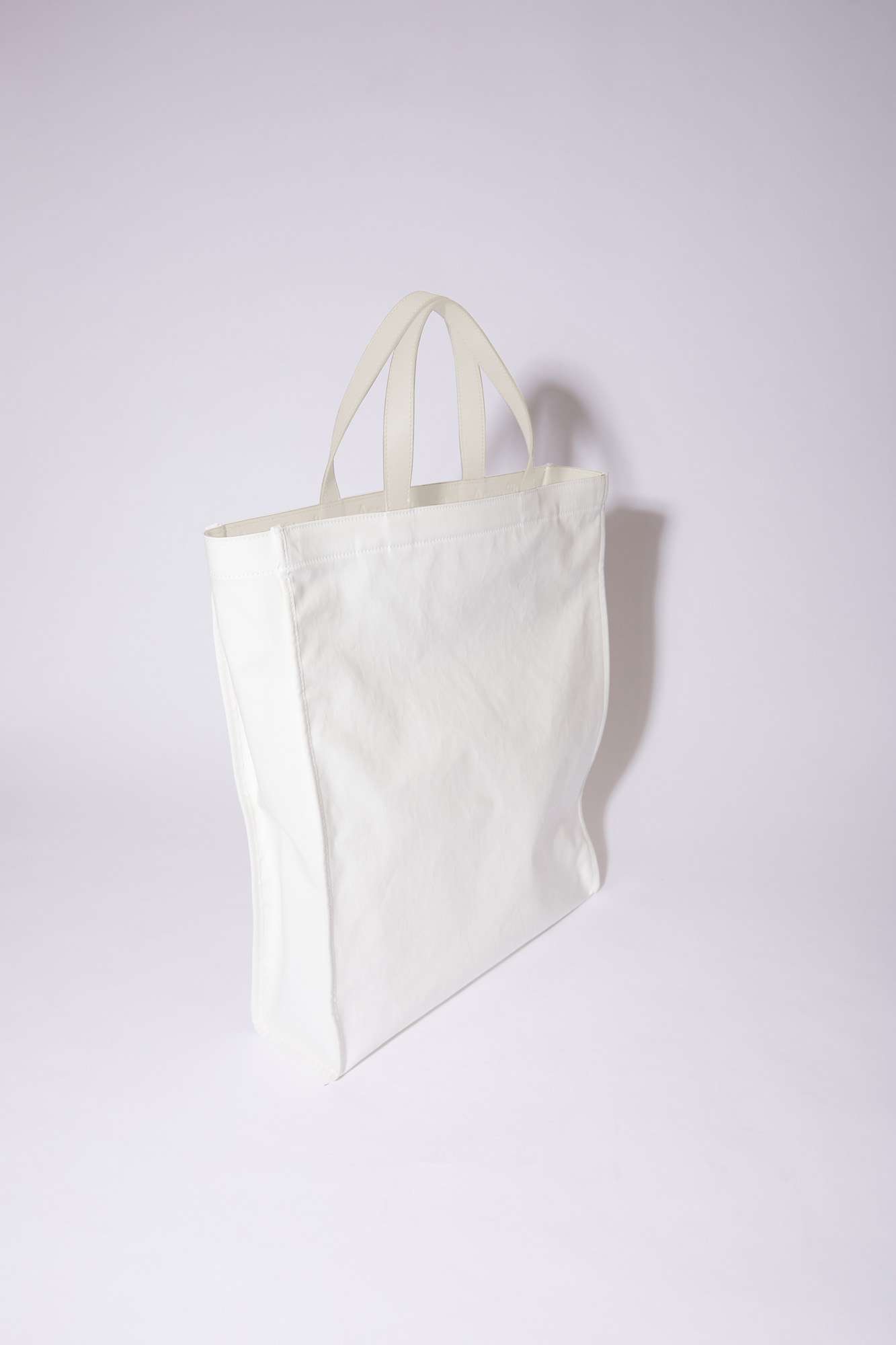 Acne Studios Shiny Tote Bag In White | ModeSens