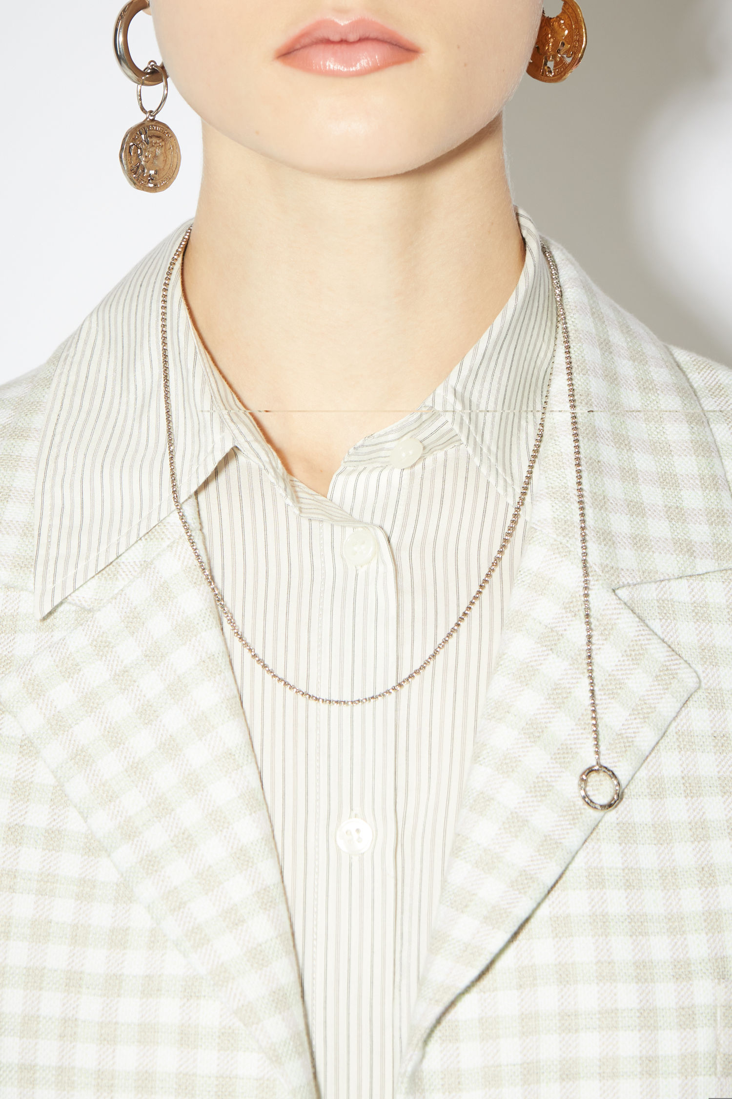 アクセサリー Acne Studios BRASS CROCO SCALE NECKLACE Acne Studios - Brass croco scale necklace - Silver