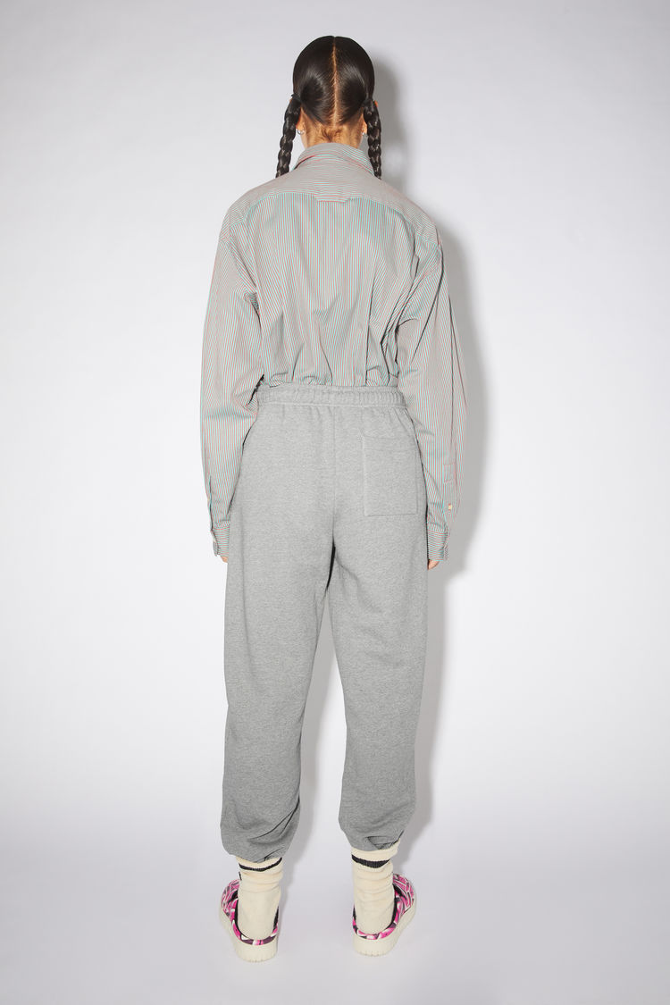 Face Cotton Sweatpants In Grey
