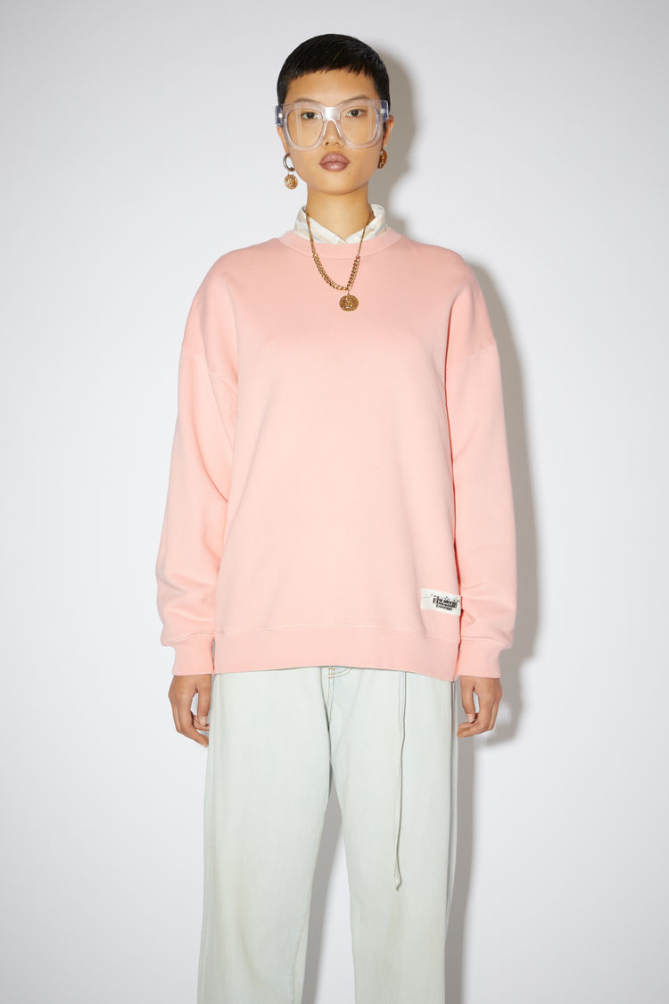 ACNE STUDIOS CREW NECK SWEATSHIRT SALMON PINK