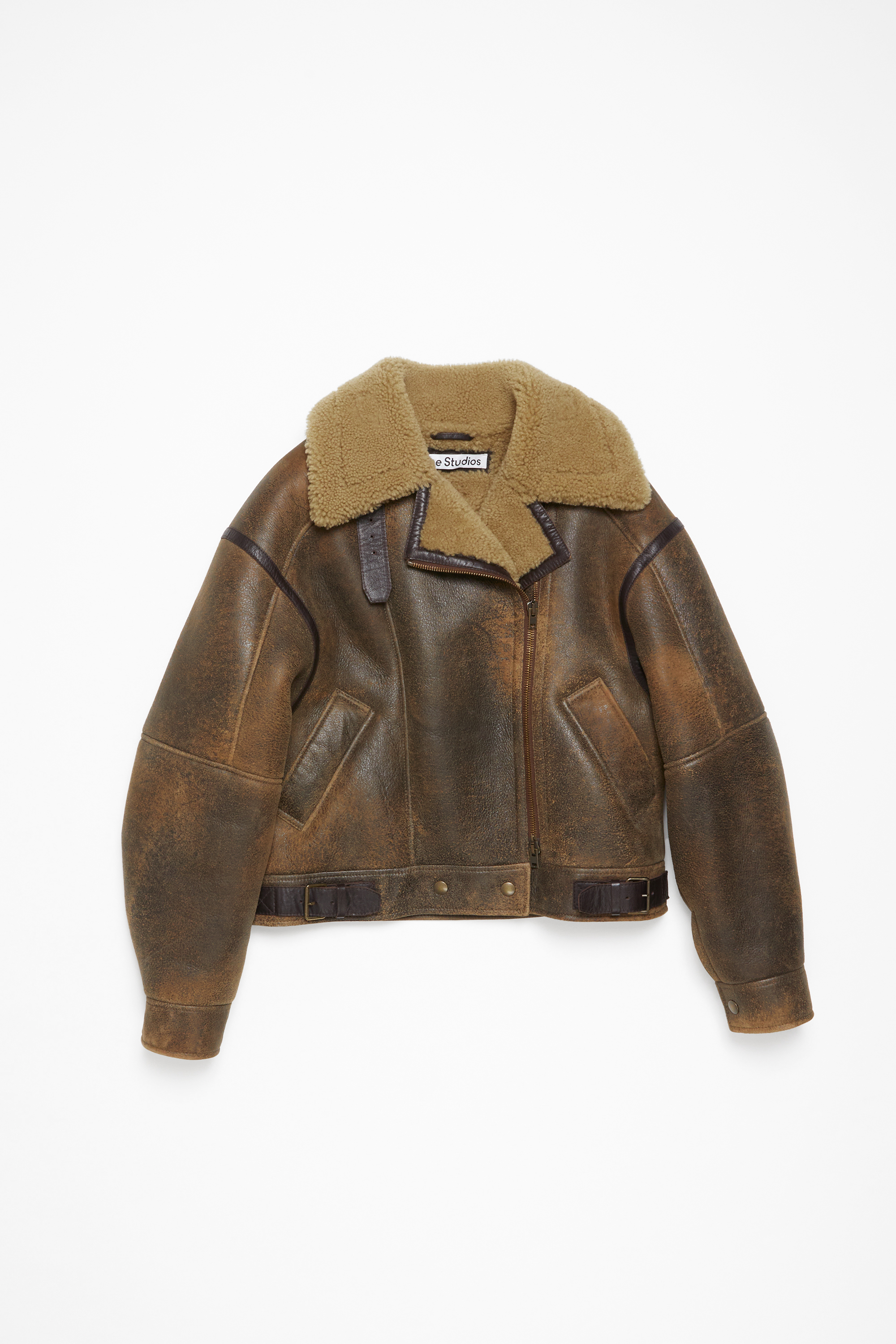 ACNE STUDIOS LEATHER SHEARLING JACKET