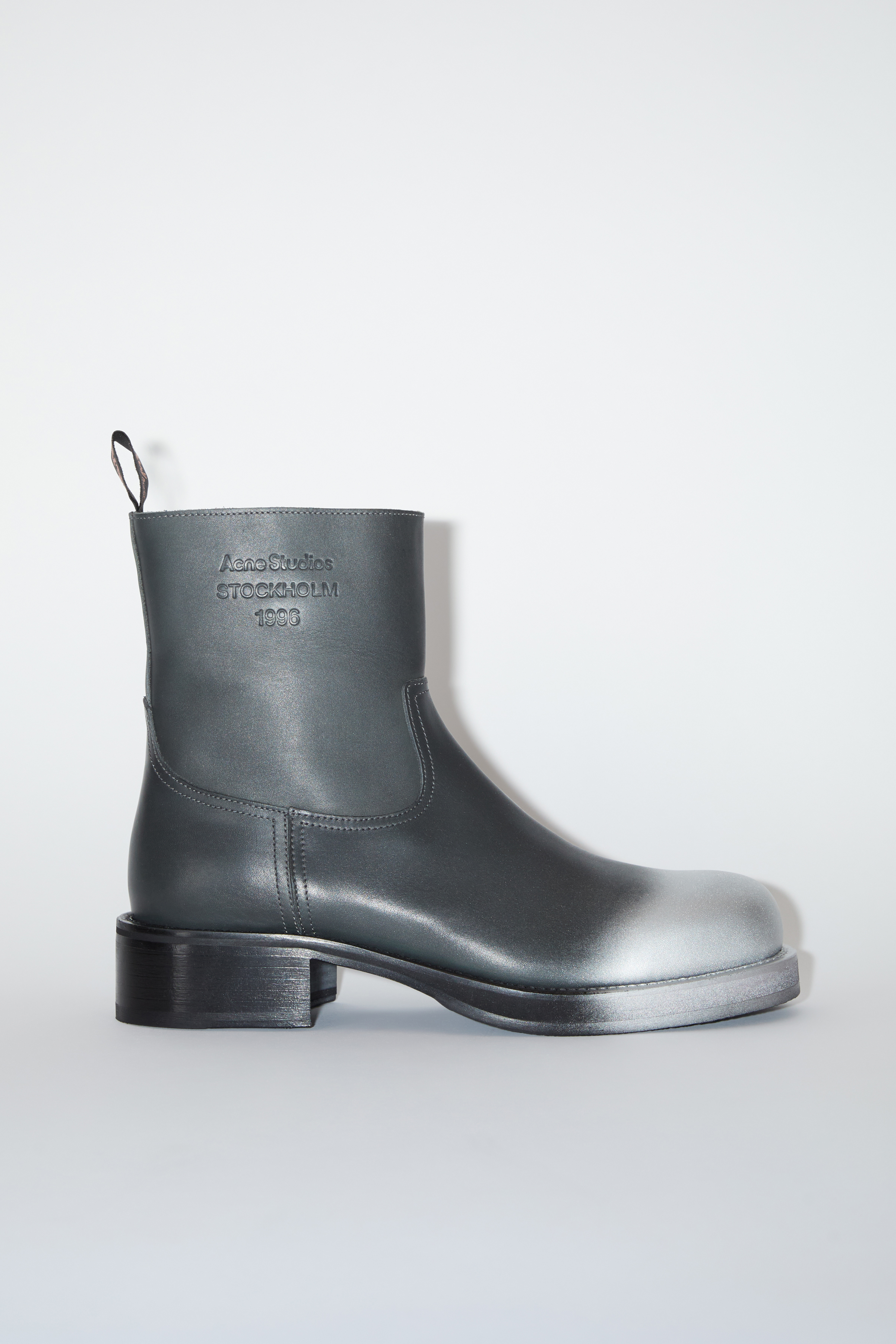 ACNE STUDIOS SPRAYED LEATHER LOW BOOTS