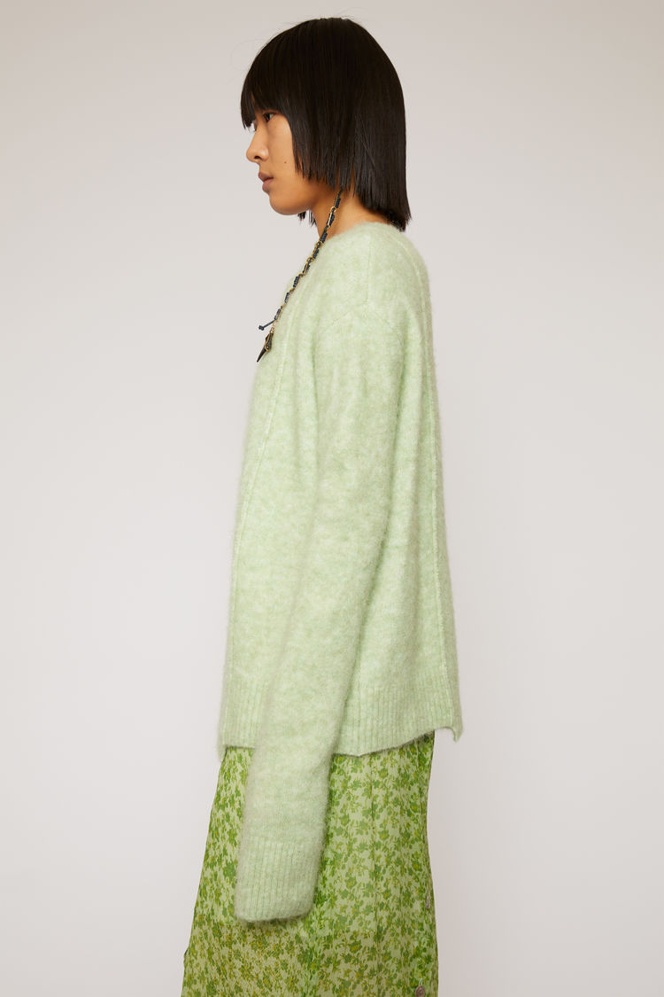 ACNE STUDIOS Asymmetric-hem sweater Pistachio Green