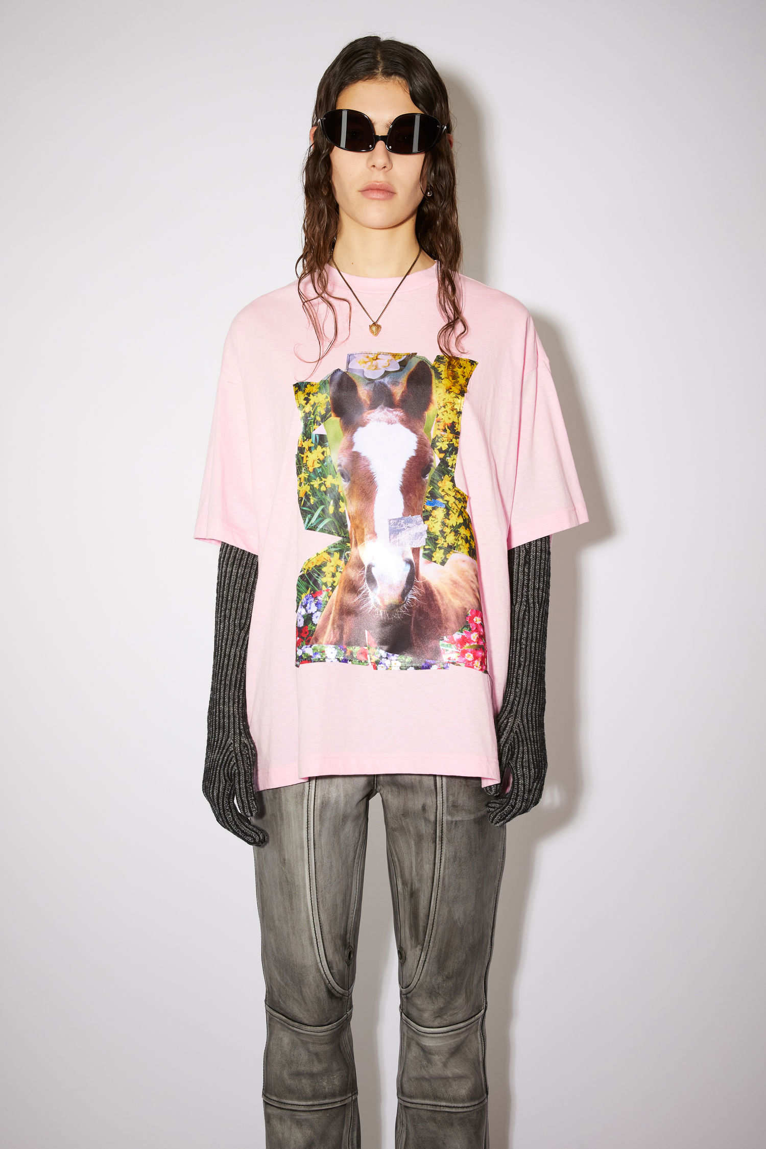 Acne Studios - Digital print t-shirt - Pink