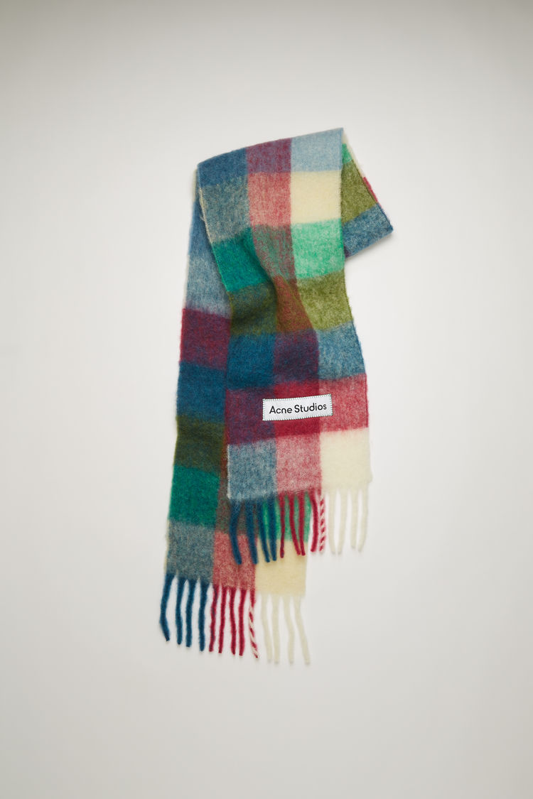 acne studios check scarf