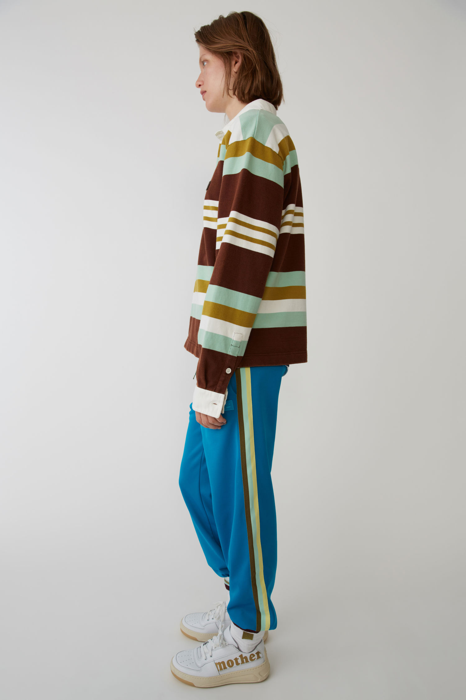 ACNE STUDIOS Rugby shirt brown/mint