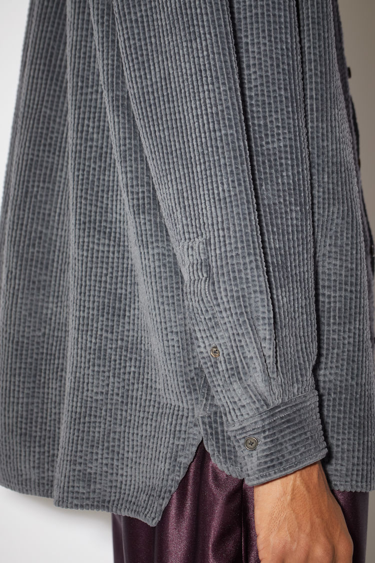 ACNE STUDIOS Corduroy overshirt Charcoal Grey