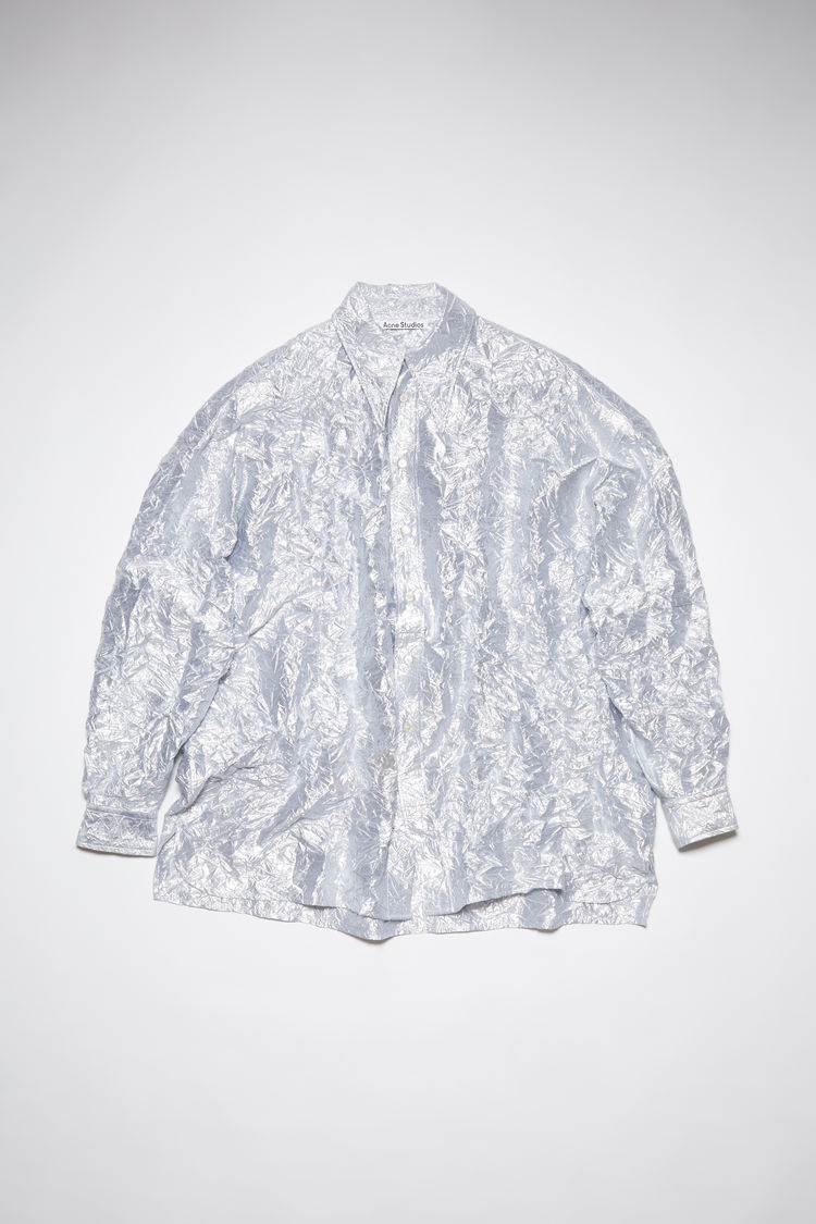 ACNE STUDIOS CRINKLED LUREX BUTTON-UP SHIRT