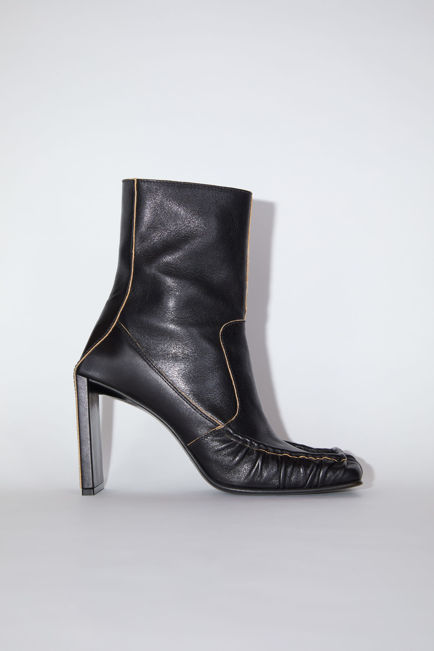 acne studios leather platform ankle boots