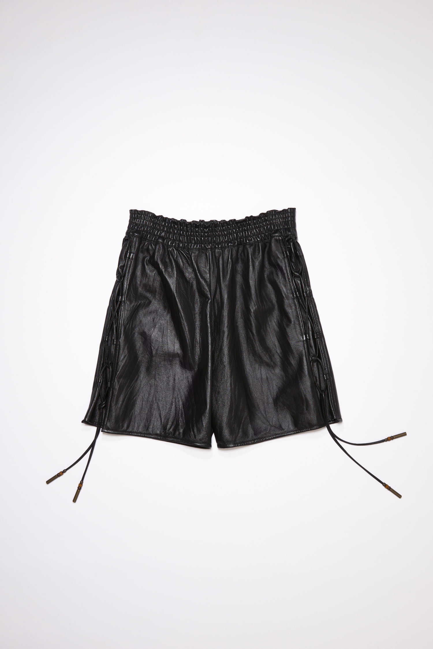 Acne Studios - Leather shorts - Black