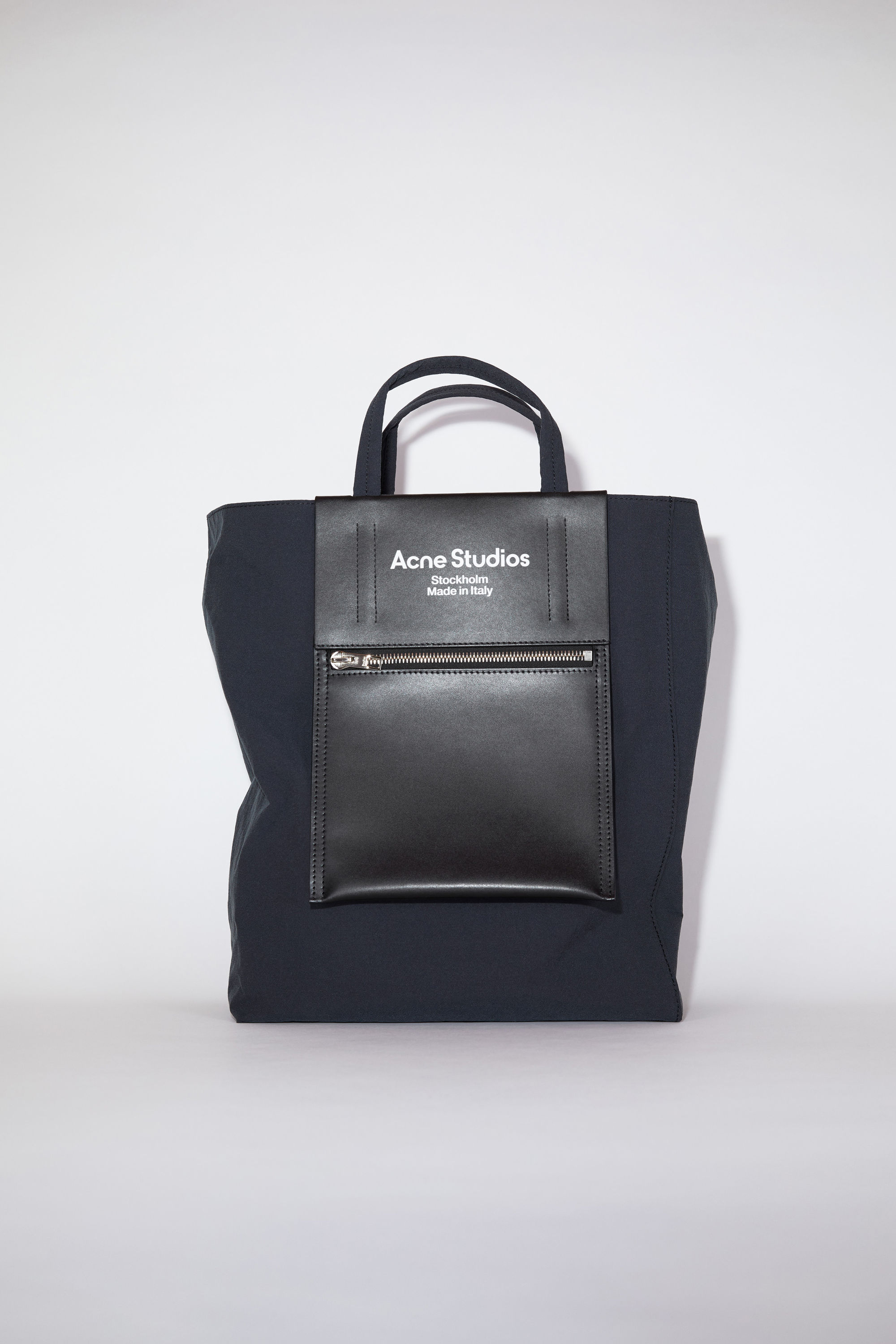 Acne Studios Fn-ux-bags000047 Black/black Papery Nylon Tote Bag In