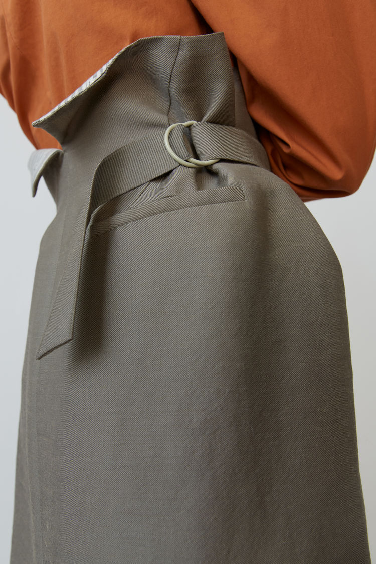 ACNE STUDIOS Paper-bag skirt Cold beige