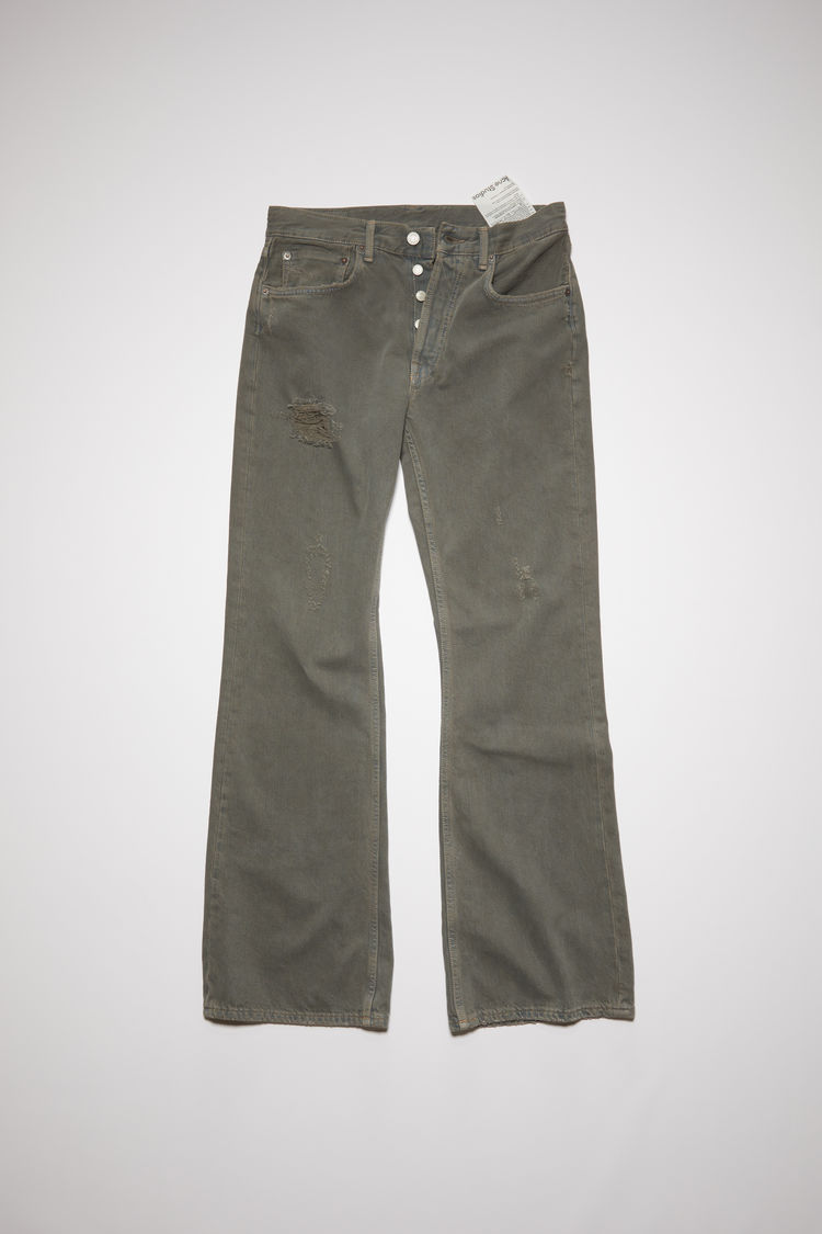 Acne Studios 1992m Desert Dust Destroyed Blue/green Distressed Regular Fit Jeans - 1992 In Blue,green
