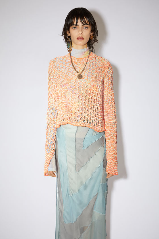 FN-WN-KNIT000364, Orange/white