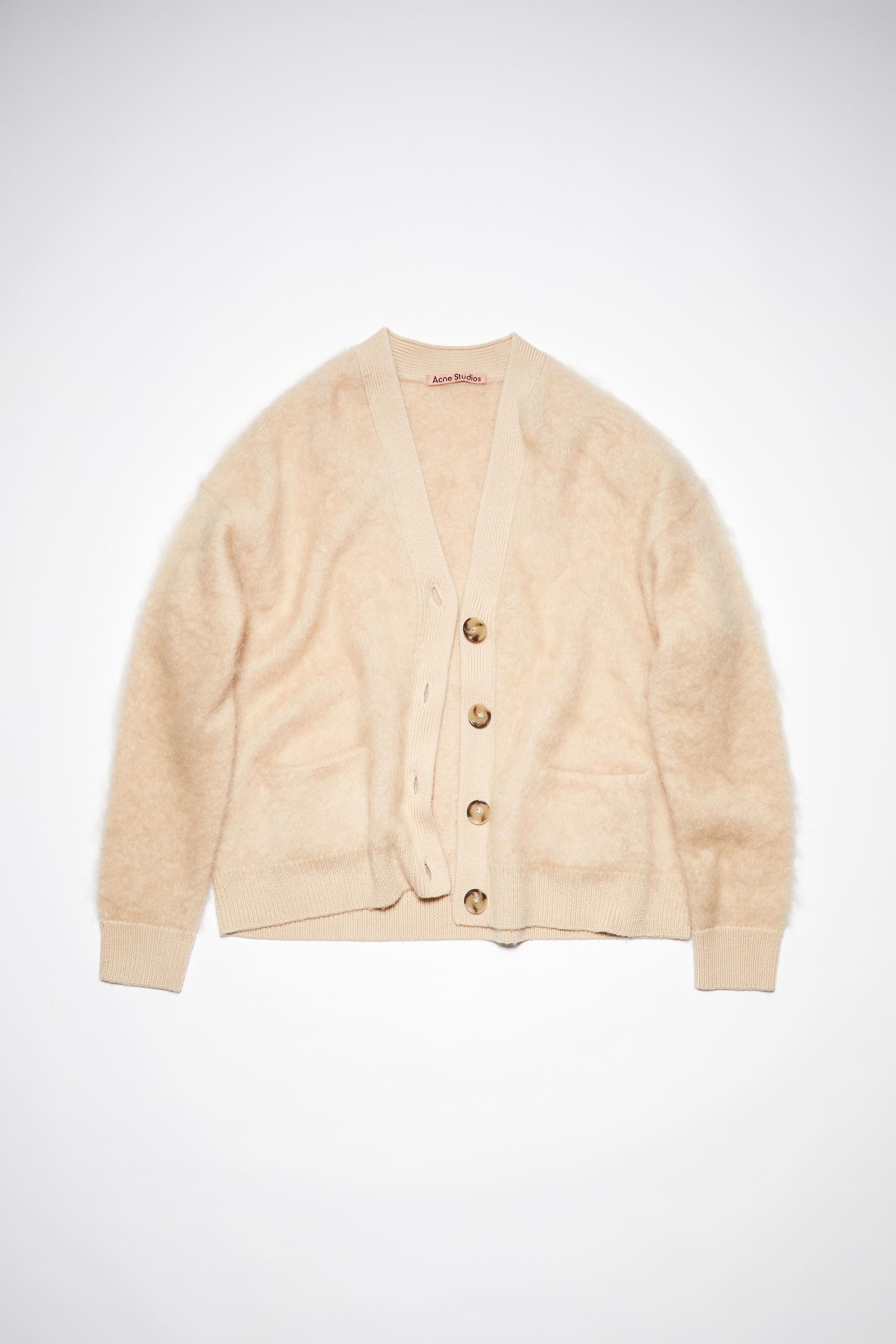Acne Studios Mohair Wool Fluffy Cardigan In Violet Purple | ModeSens