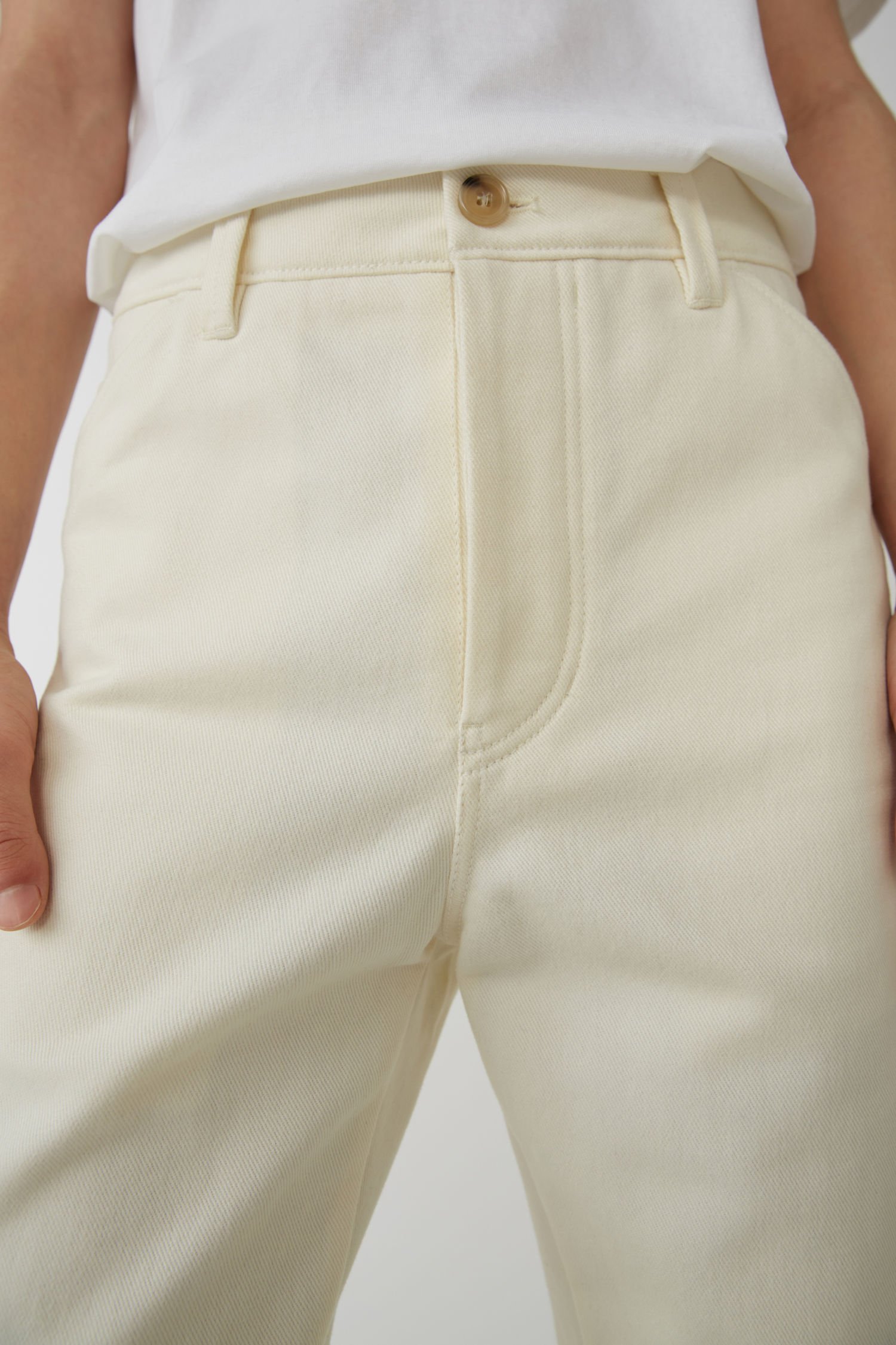 ACNE STUDIOS Workwear trousers ivory white