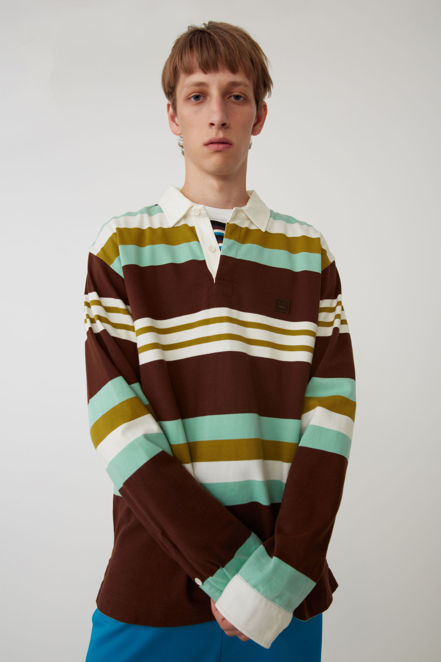 ACNE STUDIOS Rugby shirt brown/mint