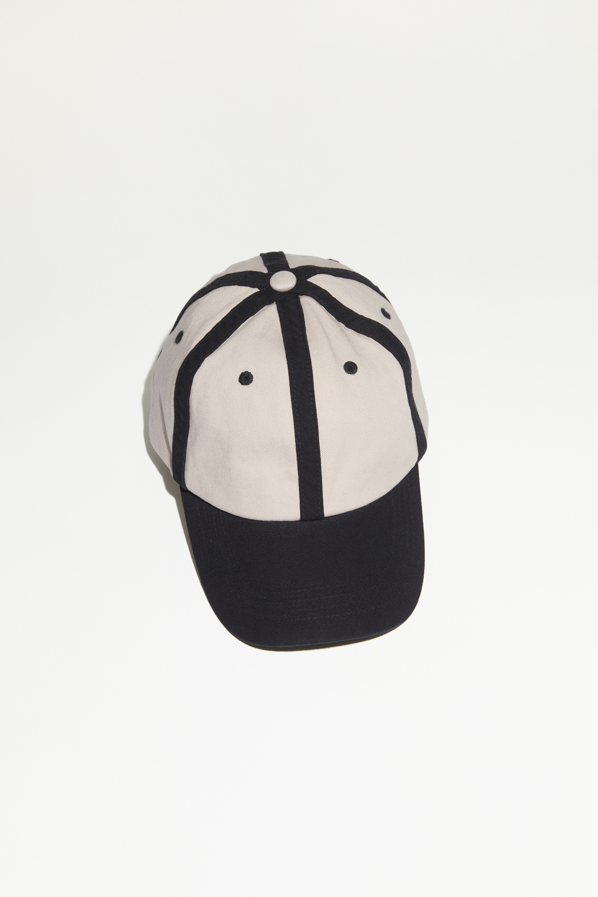 ACNE STUDIOS ACNE STUDIOS FN-UX-HATS000213 BLACK/WHITE COTTON BASEBALL CAP