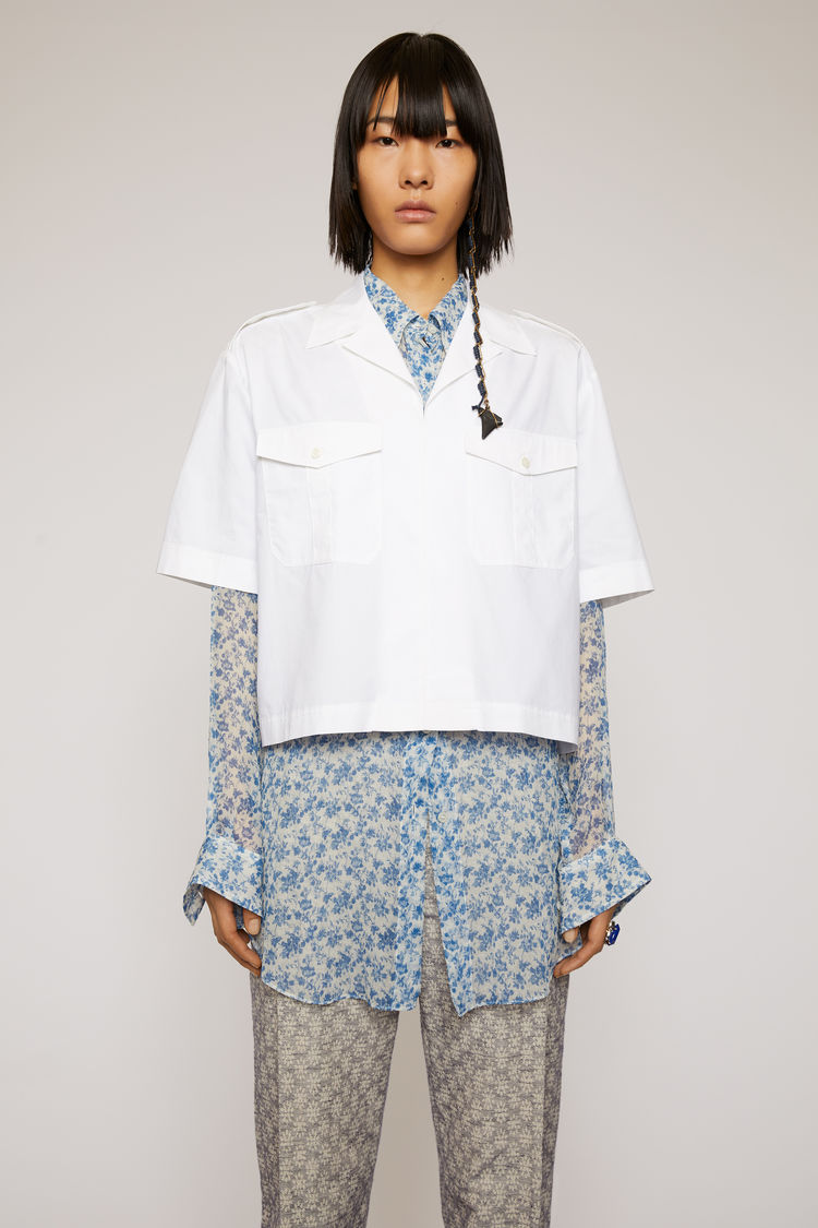 ACNE STUDIOS Cropped safari shirt White