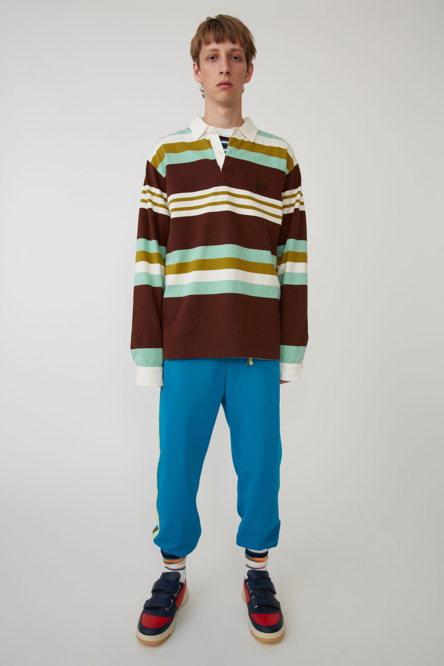 ACNE STUDIOS Rugby shirt brown/mint