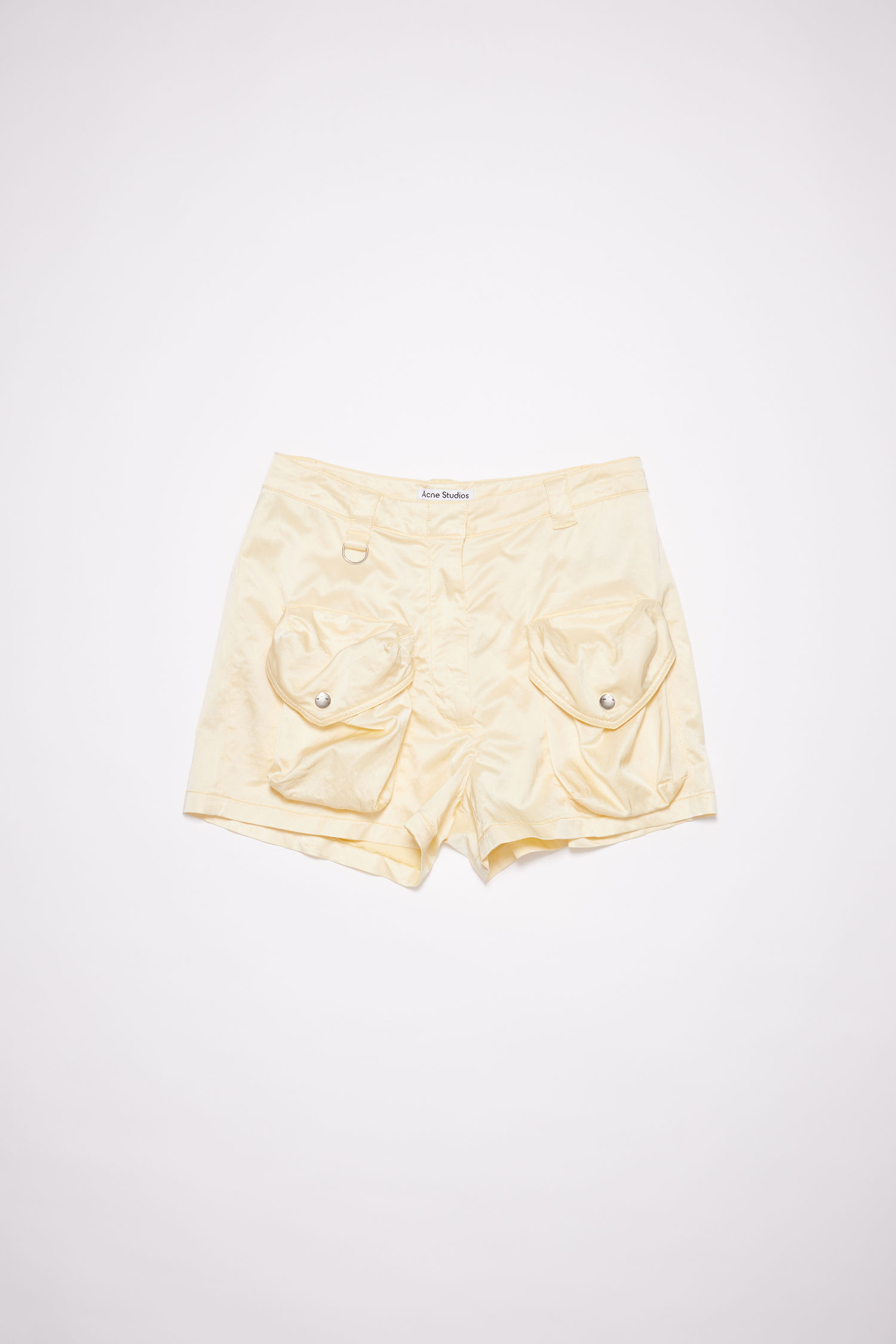 High waisted shorts - Pale yellow