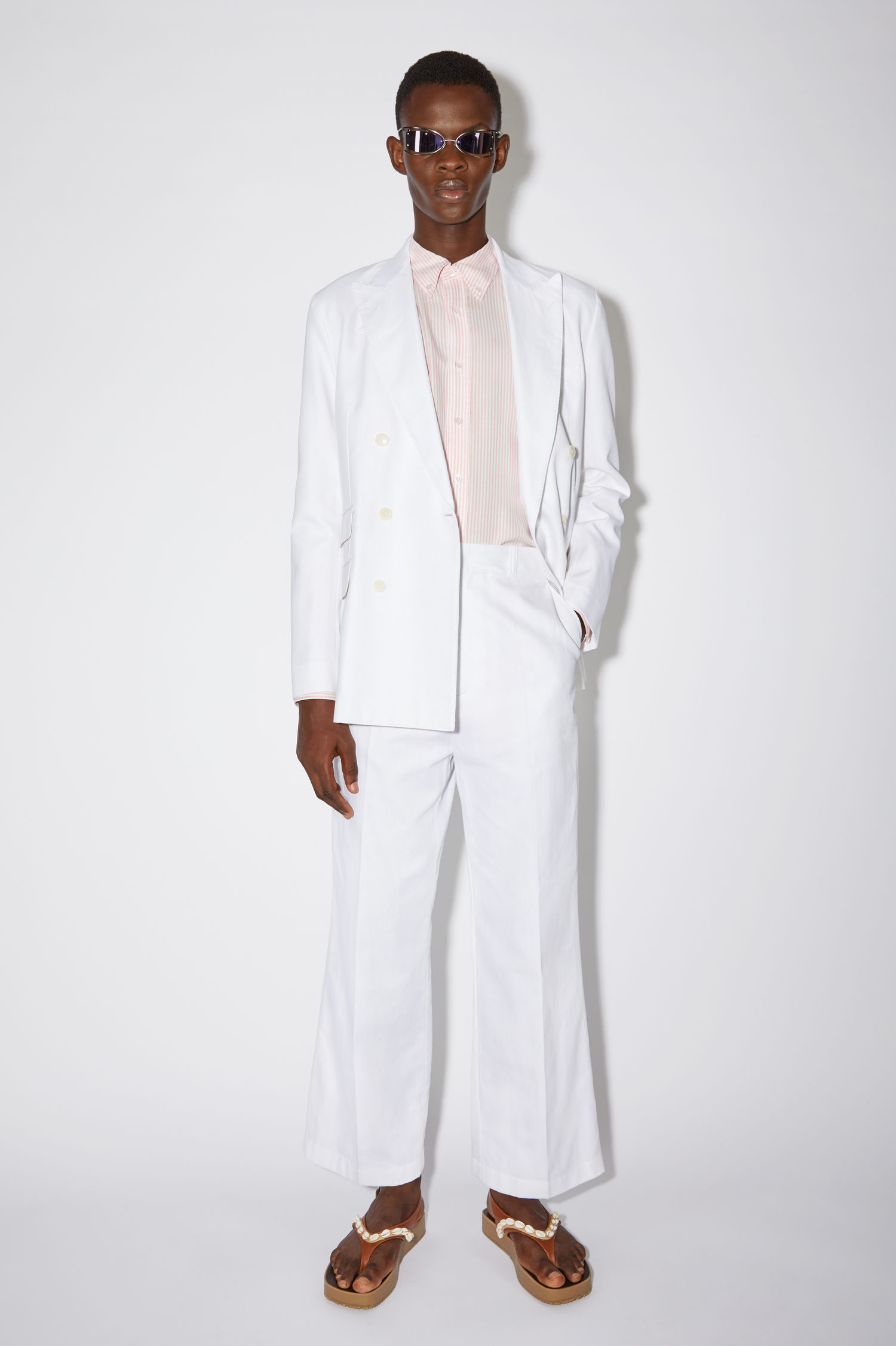 Acne Studios - Wide leg trousers - White