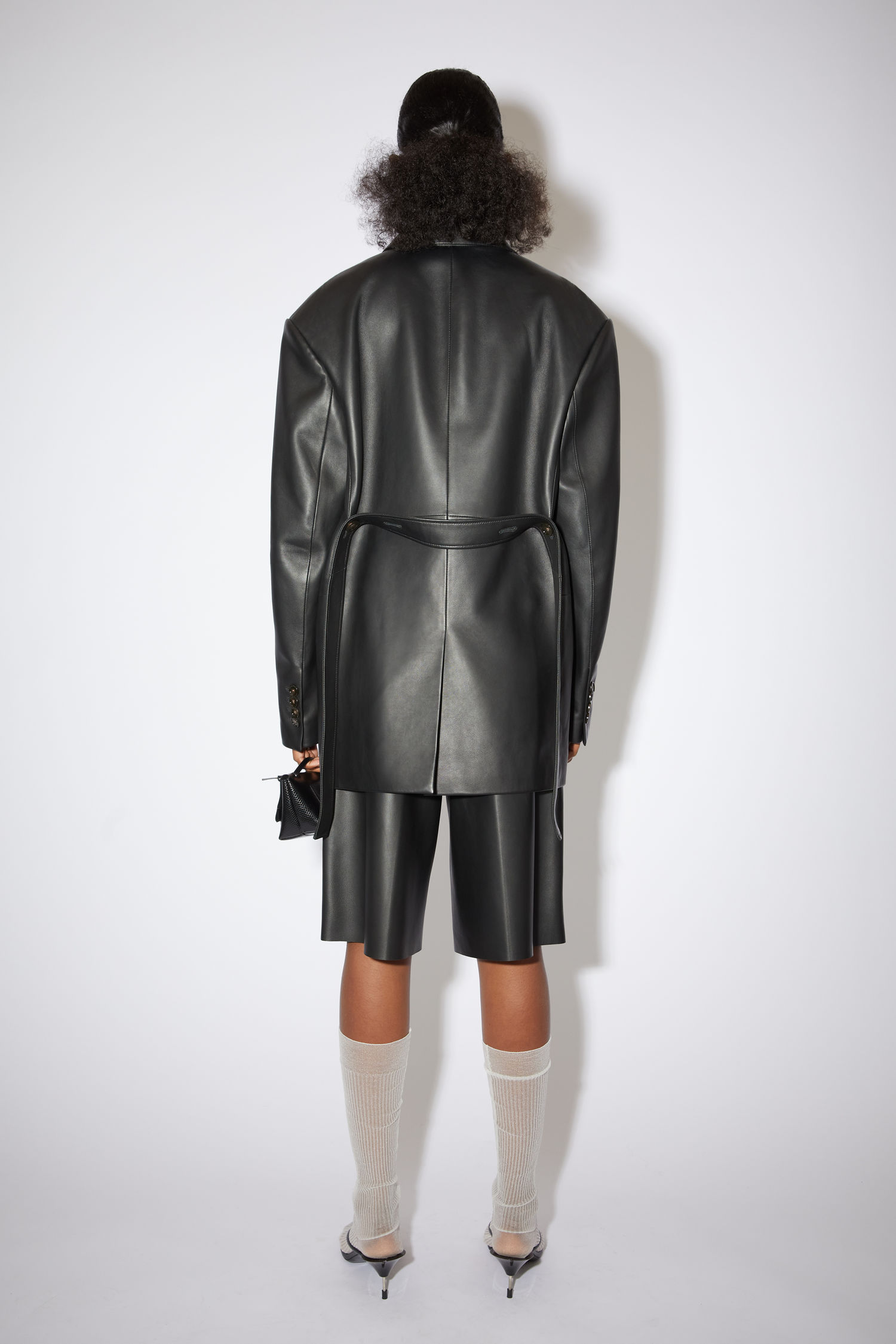 Acne Studios Leather Blazer Black