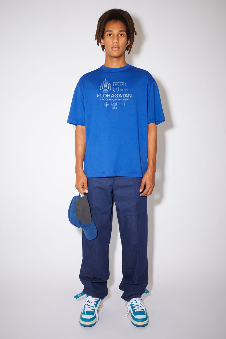 ACNE STUDIOS RELAXED FIT T-SHIRT ELECTRIC BLUE