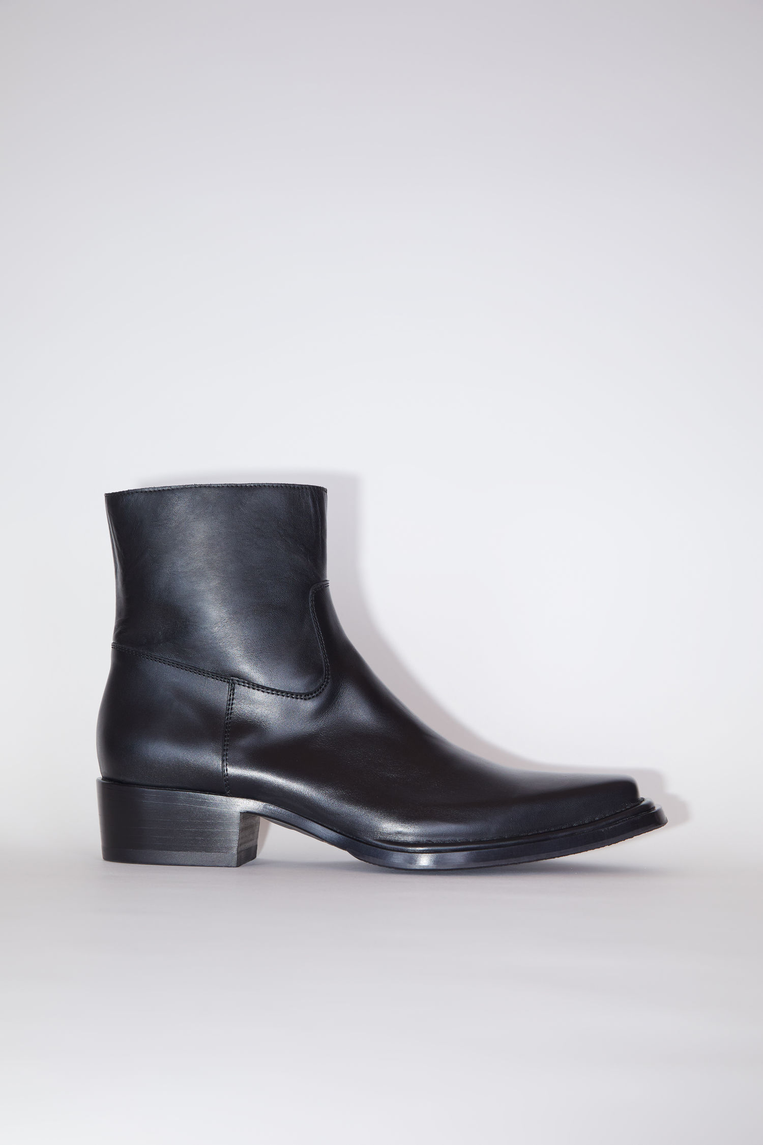 acne black boots