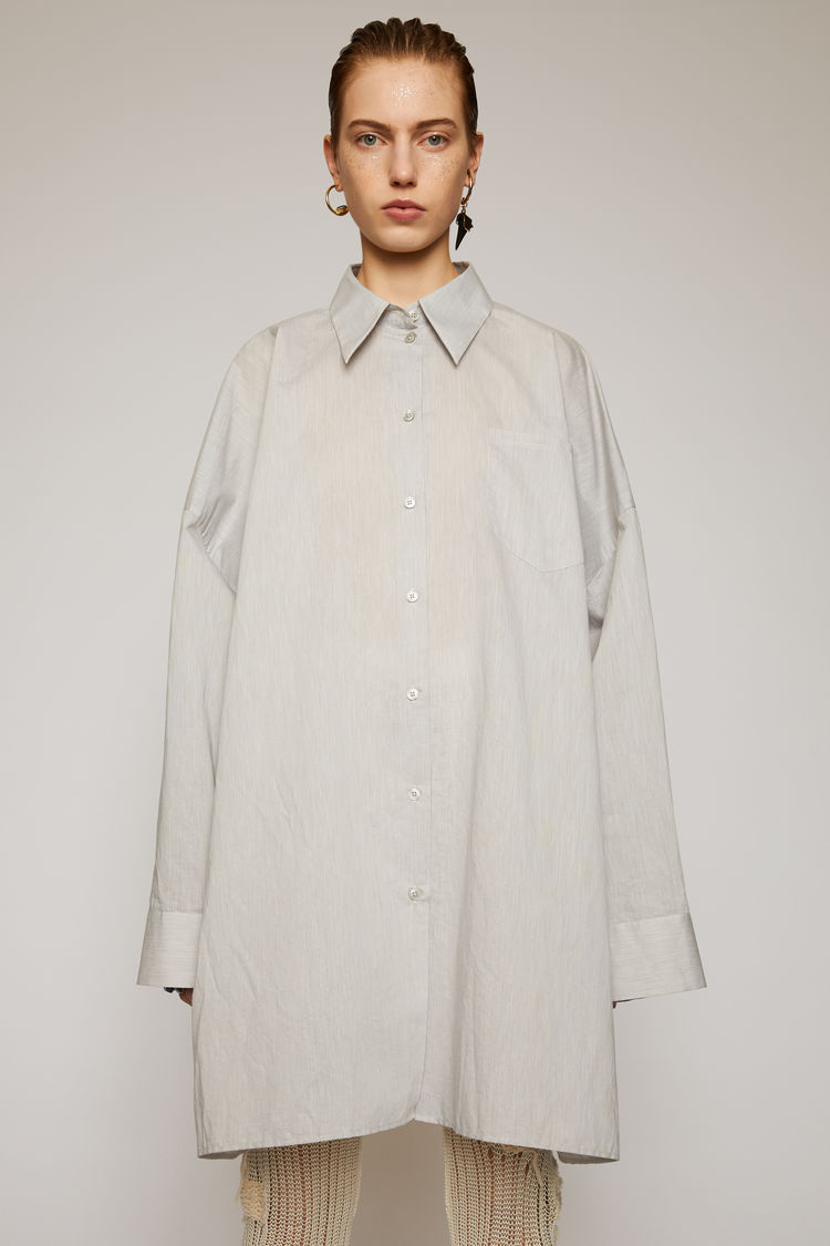 Acne Studios Oversized Cotton-poplin Shirt Platinum Grey