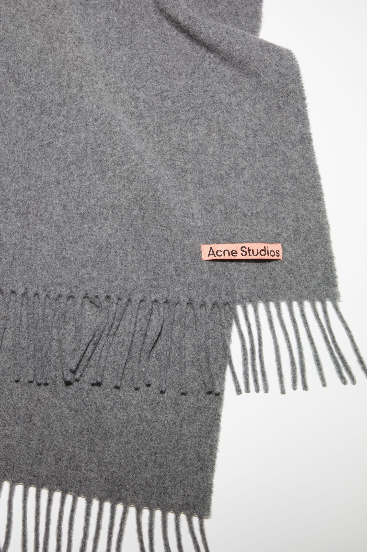 Acne Studios - Fringe wool scarf - Grey 