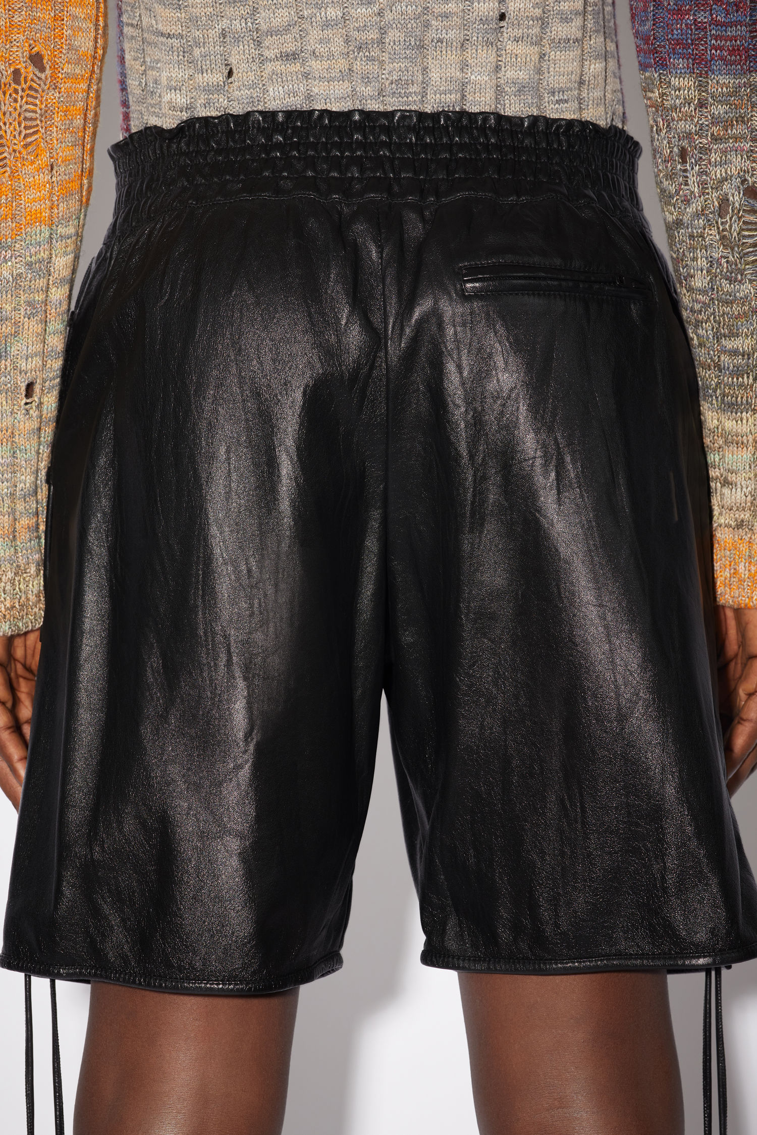Acne Studios Leather Shorts BE0094 Black - 46